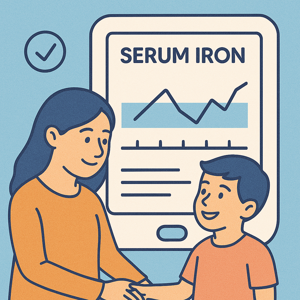 Parent organizing child’s medical test results on Ezm5 health app